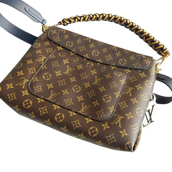 Authentic❤️Louis Vuitton Braided Handle Beaubourg Handbag Monogram Canvas MM - Picture 11 of 13